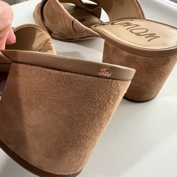 Sam Edelman Stanley tan suede Block Heel Mules Size 11 - Picture 6 of 6